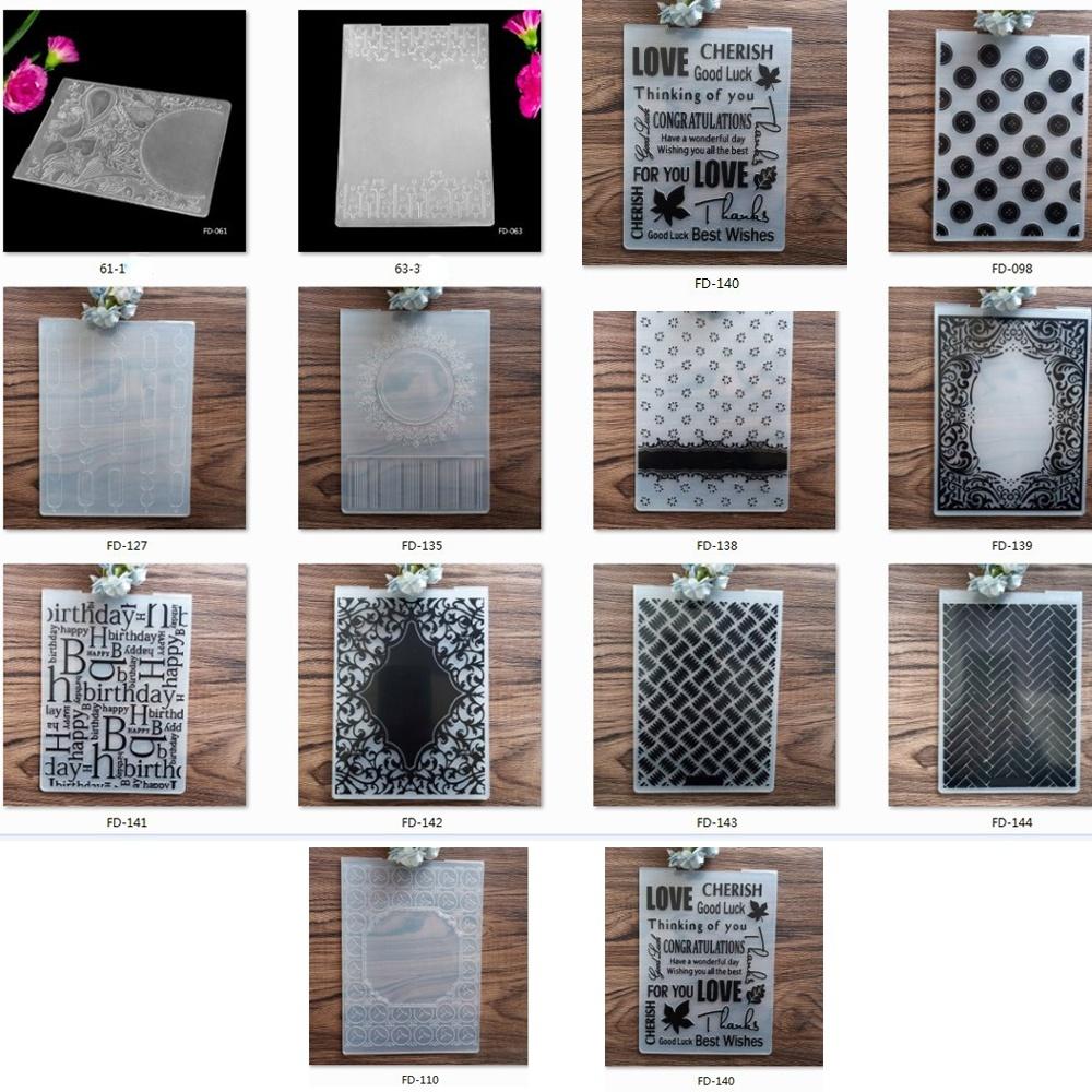 

1pc Пластикове тиснення тиснення різаком штамп штампування 1pc Diy Шаблон тиснення Друкарський затиск без ущільнення Type FD-144 1pc