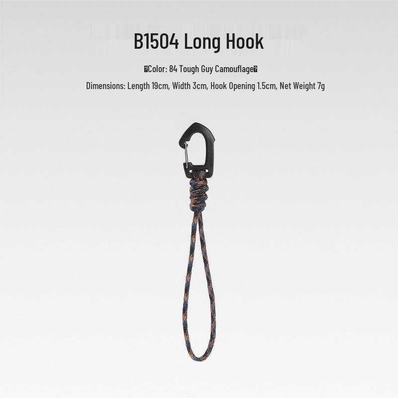 Sju-strängad Paracord Nyckelring Lanyard: Anti-förlust, Utomhuscamping, Multifunktionell med Karbinhake & Snabbspänne.