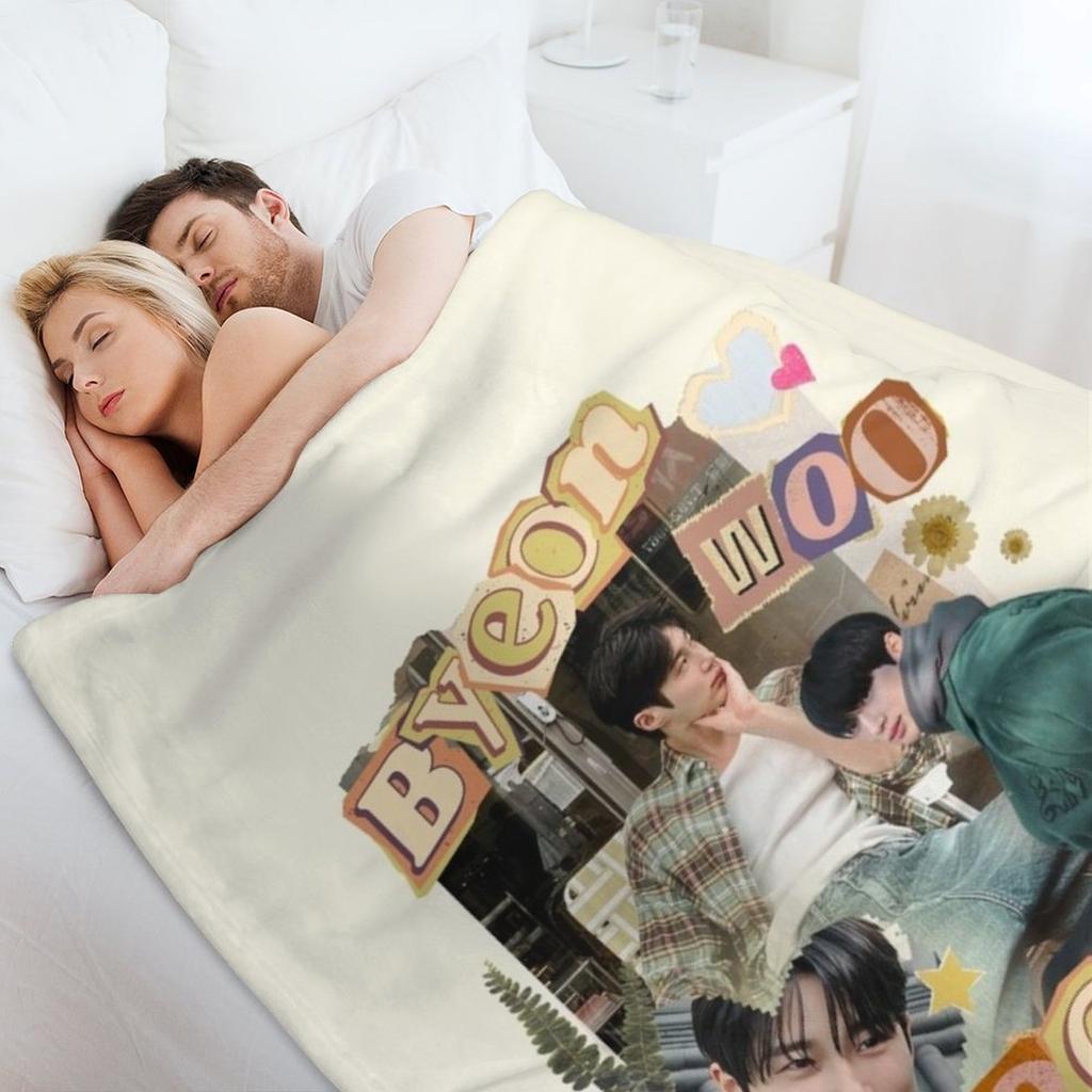 Byeon Woo-seok Scrapbook Design Art Throw Blanket For Baby Quilt Blankets Sofas Of Decoration Bed Fashionable Blankets