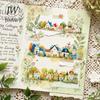 JIANWU Four Season Plant Series Vintage Tree Flower House Landscape Material Collage PET Sticker Creative DIY Journal Stationery