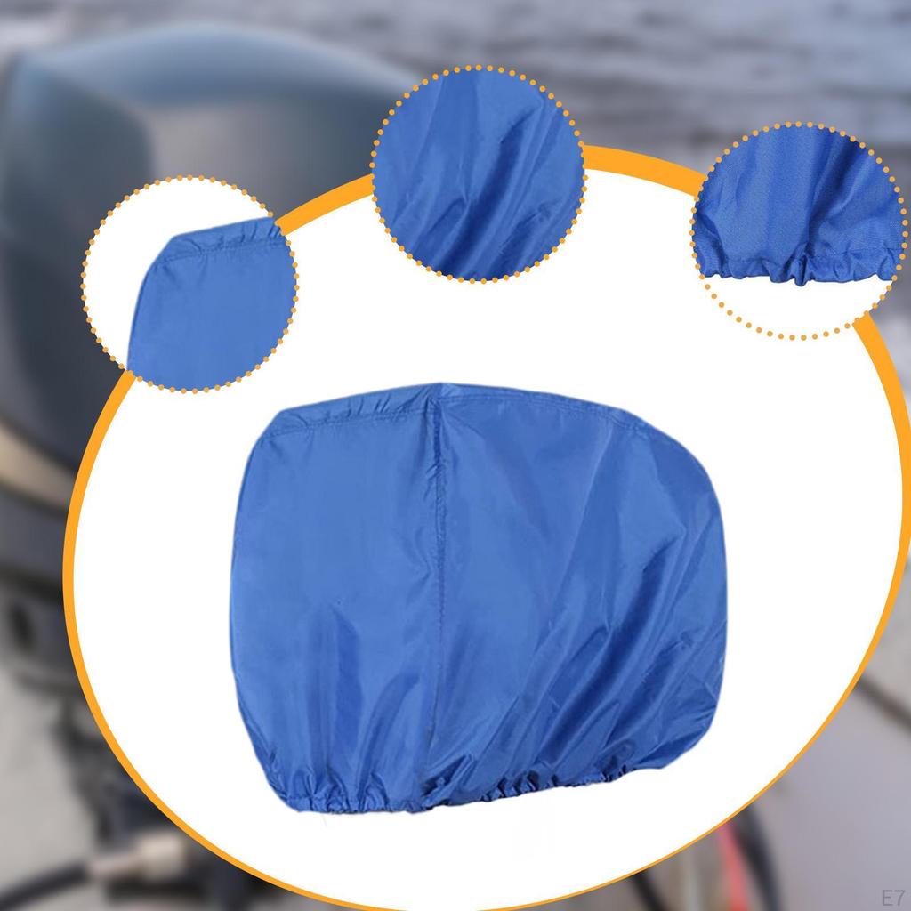 Outboard Motor Cover 210D Oxford Cloth Windproof Sun Protection Blue Dustproof Waterproof Half