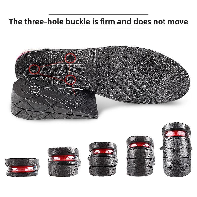 PVC Inner Heightening Insole Men's and Women's Breathable Shock Absorption Air Cushion Adjustable Invisible Combination Insole