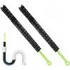 2 Pcs Drain Clean Brush Hooks Extended Dryer Lint Removal Brush Drain Clog Remover for Toilet, Kitchen Sink, Sewer Drain, Bathroom Tub(size:16 Inch)