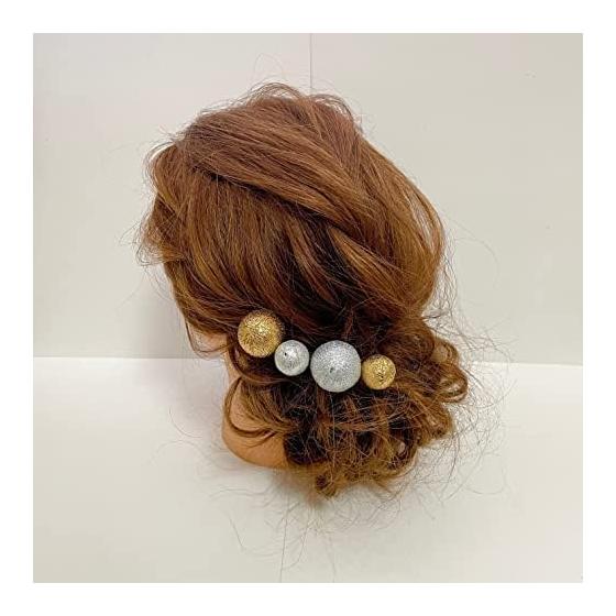 Japanese Hair Accessory, Ball Kanzashi, Gold, Silver, Kanzashi for Coming-of-Age Ceremony, Graduation, Wedding, Furisode, Hakama, Yukata, Headdress,