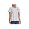 Under Armour Rush Energy Logo Print Crew Neck Short Sleeve T-Shirt Women Tops White 1379141-100