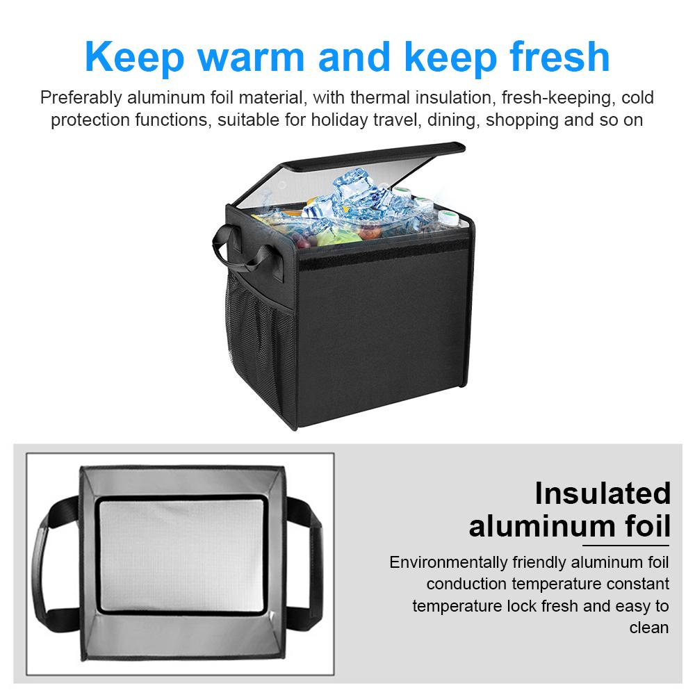 Bil bagasjeoppbevaringsveske isolert vanntett for bil sedan SUV MPV sammenleggbar 600D Oxford klut