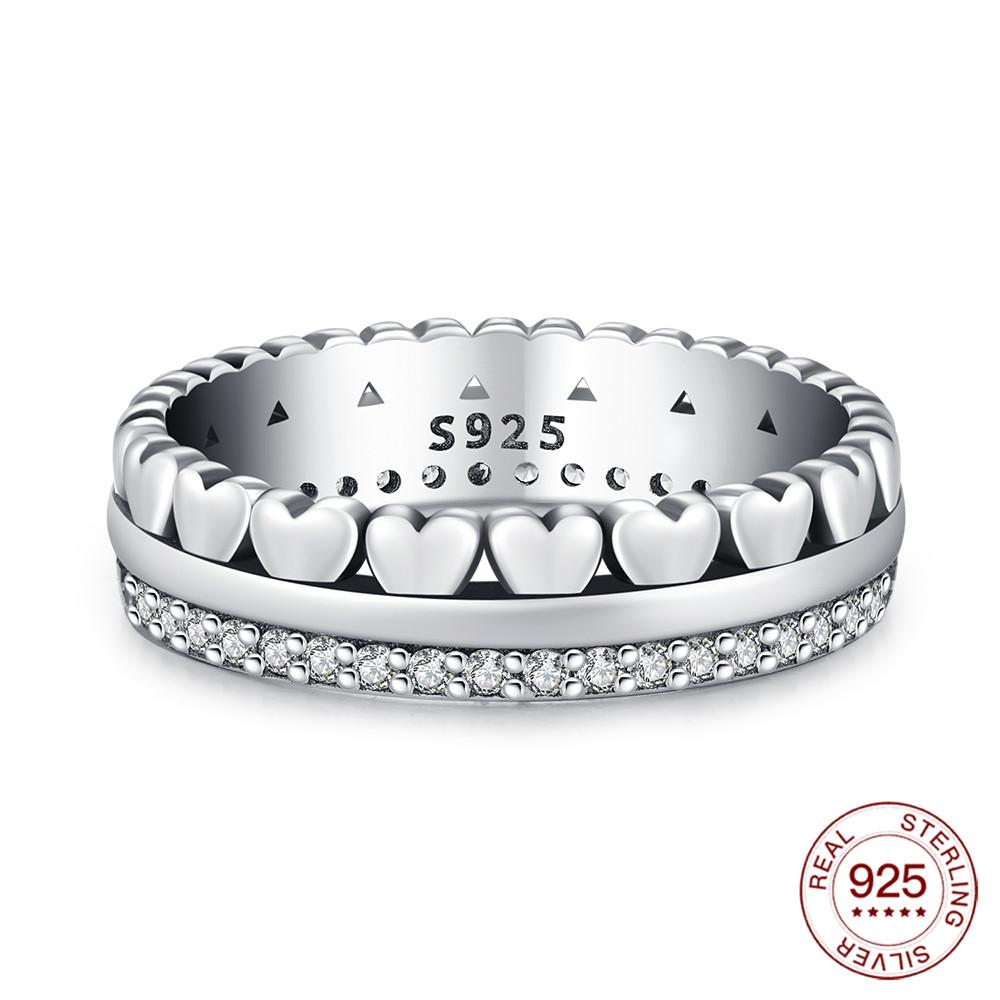 Nouvelles Bagues Bague en Argent 925 Bague Originale en Argent Perle Pour Femmes Luxe Zircon Simple Bague de Doigt Bijoux Cadeaux Amoureux