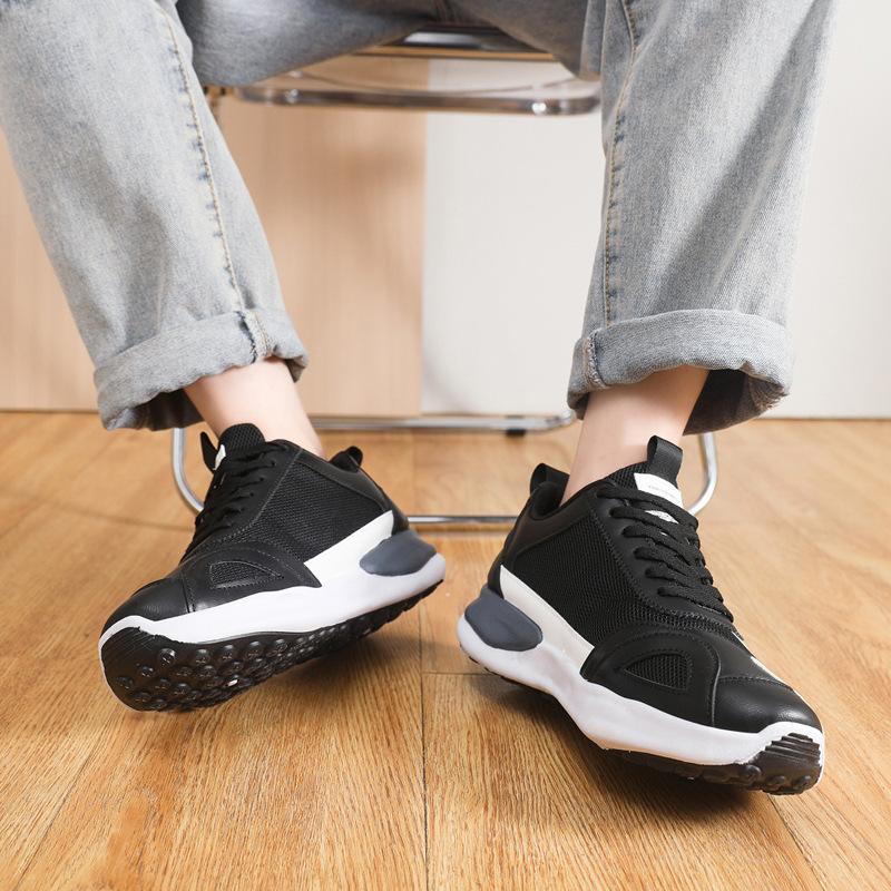 

Men s shoes 2025 spring new breathable mesh sports leisure running design niche travel dad versatile trendy shoes 39 чорний