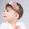 3/4Pcs Artificial Flower Headband for Kids Baby Girls Hair Band Set Floral Newborn Toddler Elastic Nylon Headwear Accessories