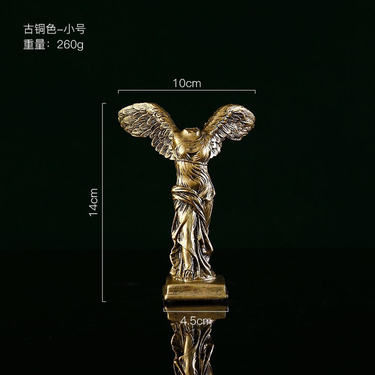 

Victory Goddess Statue - Greek Mythology Resin Sculpture for Home Decor, Office Desk Ornament with Gold Finish Art Craft