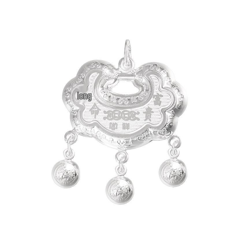 Sterling Silver Longevity Bell Safety Lock for Newborns and First Birthdays 999 Sterling Silver