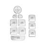 11Pcs Car Door Window Lift Switch Button Cover Trim For BMW 5 G30 G38 X3 G01 2018- Auto Interior Inner Sticker Accessories
