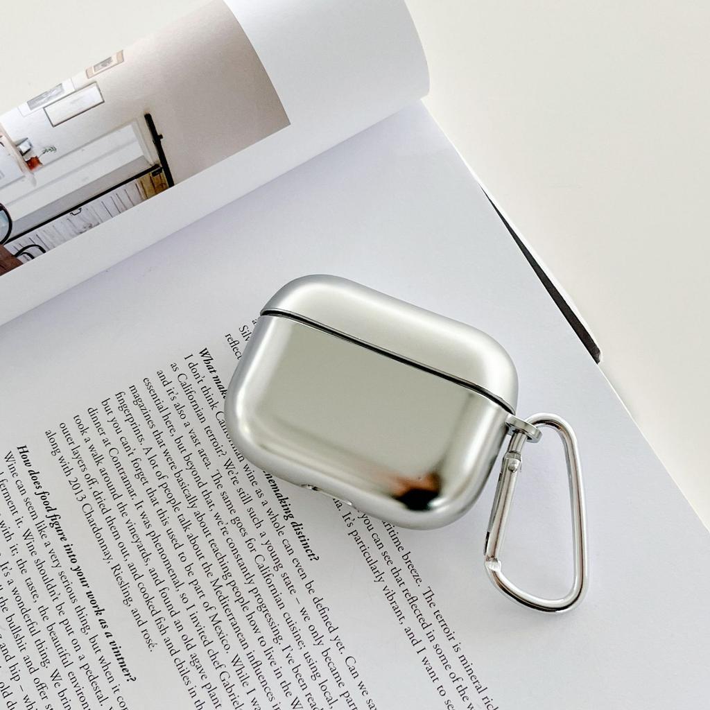 Funda protectora de espejo plateado electrochapado para 1 auricular Bluetooth inalámbrico Apple, nueva 1ª generación, para AirPods pro1