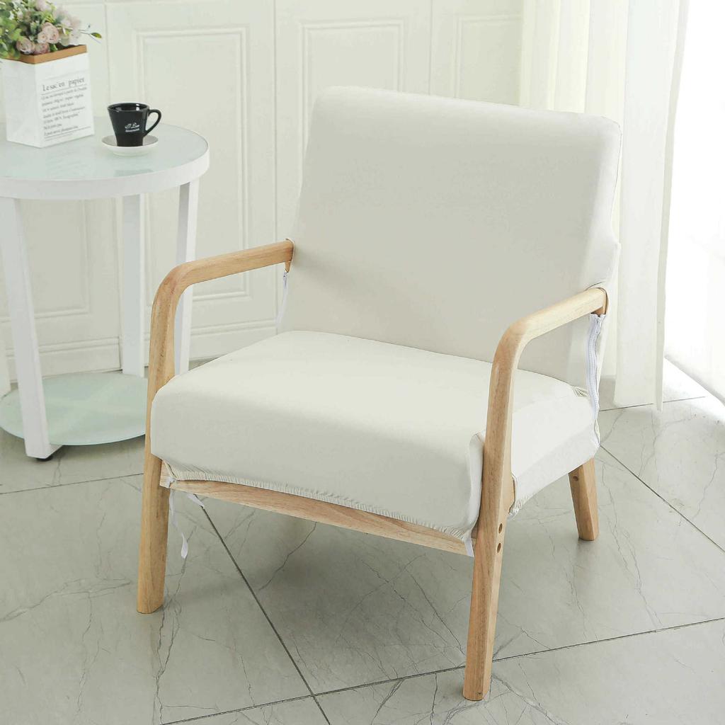 Single Simple Small Apartment Elastic Sofa Cover All-Inclusive Internet Cafe Cafe Square Sofa Cover Wood Chair Cover