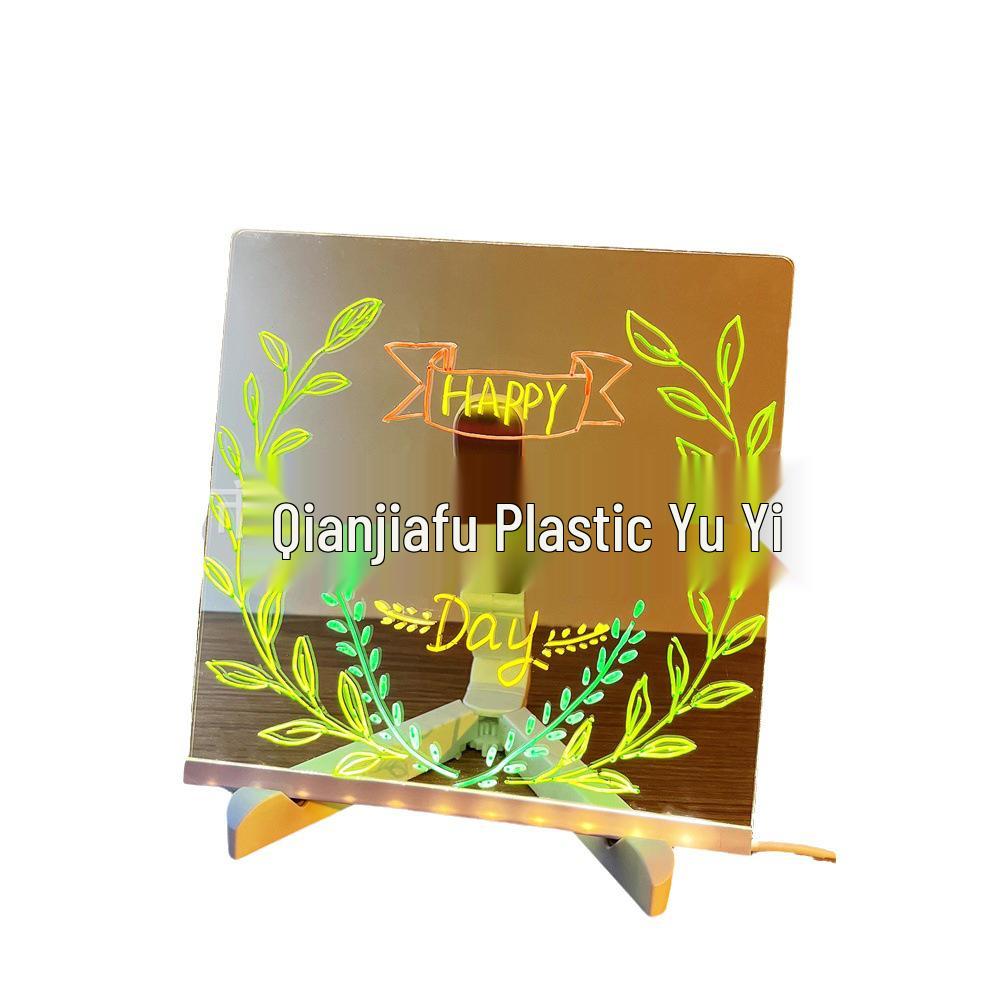 Large DIY Acrylic Luminous Blackboard for Kids - Easy Erase, Dust-Free Educational Drawing Set