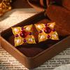 Vintage western enamel geometric earrings vintage geometric high-end texture fashion French medieval niche earrings