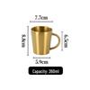 Taza Termo Aislada de Doble Pared de Acero Inoxidable 304 con Asa - Dorada