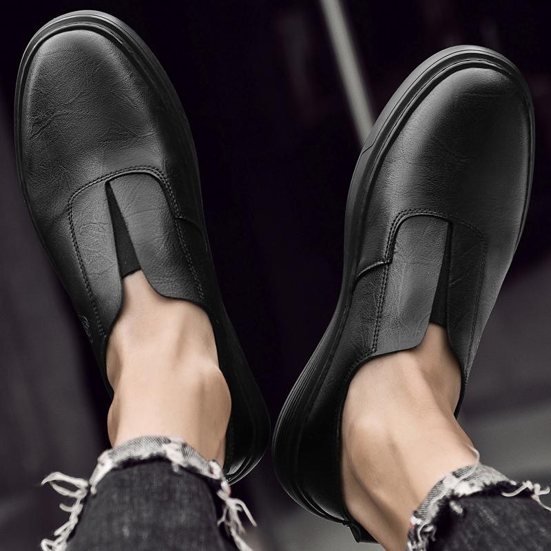 Thick Soled Comfort Leather Loafers Shoes Men 2025 Spring New White Designer Casual Luxury Shoe Men Business Board Shoes