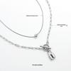 European & American Multi-layer Titanium Steel Necklace with Non-fading OT Buckle Clasp - Versatile Stackable Pendant for Women