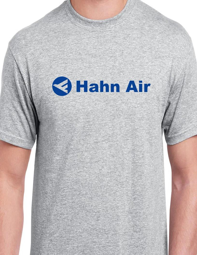 Hahn Air Blue Logo T-Shirt German Airline Düsseldorf European Travel Tee 2XL