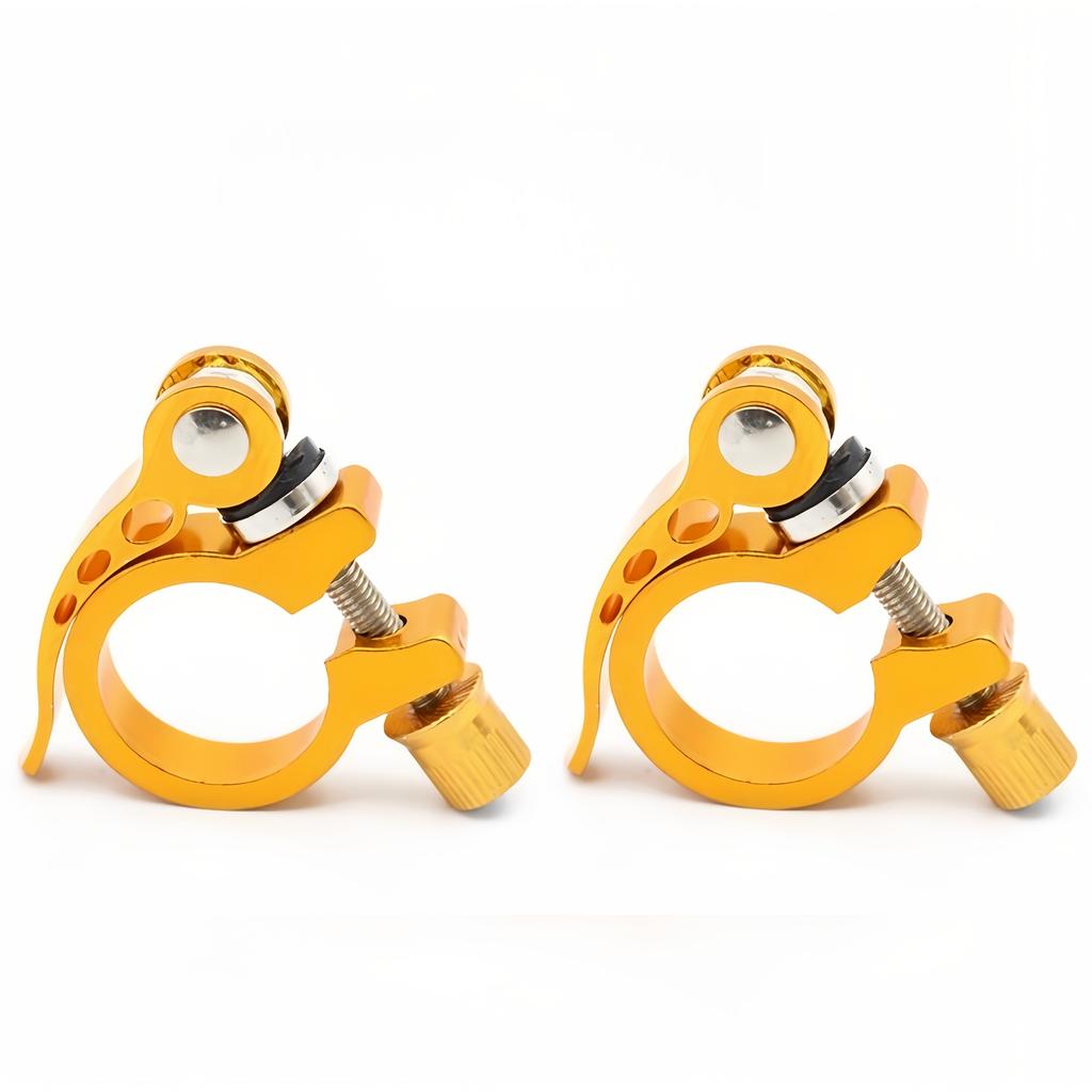 2pcs Mountain Bike Quick-release Seat Tube Clamp, Suitable for Bicycles with Pipe Diameter of 31.8mm, Aluminum Alloy Saddle Lock Clip