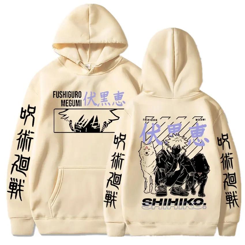 Japanese Anime Jujutsu Kaisen Hoodies Yuji Itadori Cartoon Sweatshirts Kawaii Fushiguro Megumi Graphic Streetwear Men's Hoodies
