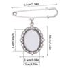 Wedding Bouquet Photo Charm Diy Pin Making Wedding Charm Oval Aluminum Sheet Photo Frame Brooch Pendant