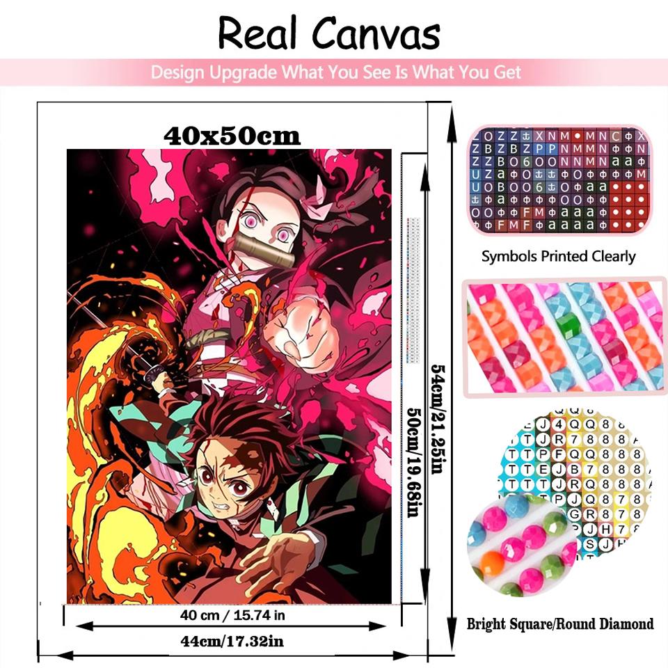 Japanese Anime Devil Killer Painting Wall Art 5DDIY Diamond Painting Poster Home Decoration Modern Living Room Anime Pictures