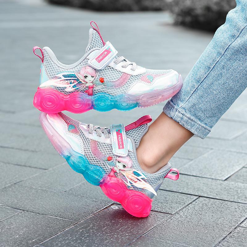 Summer new sports shoes mesh shoes children's V-shoes girls running shoes