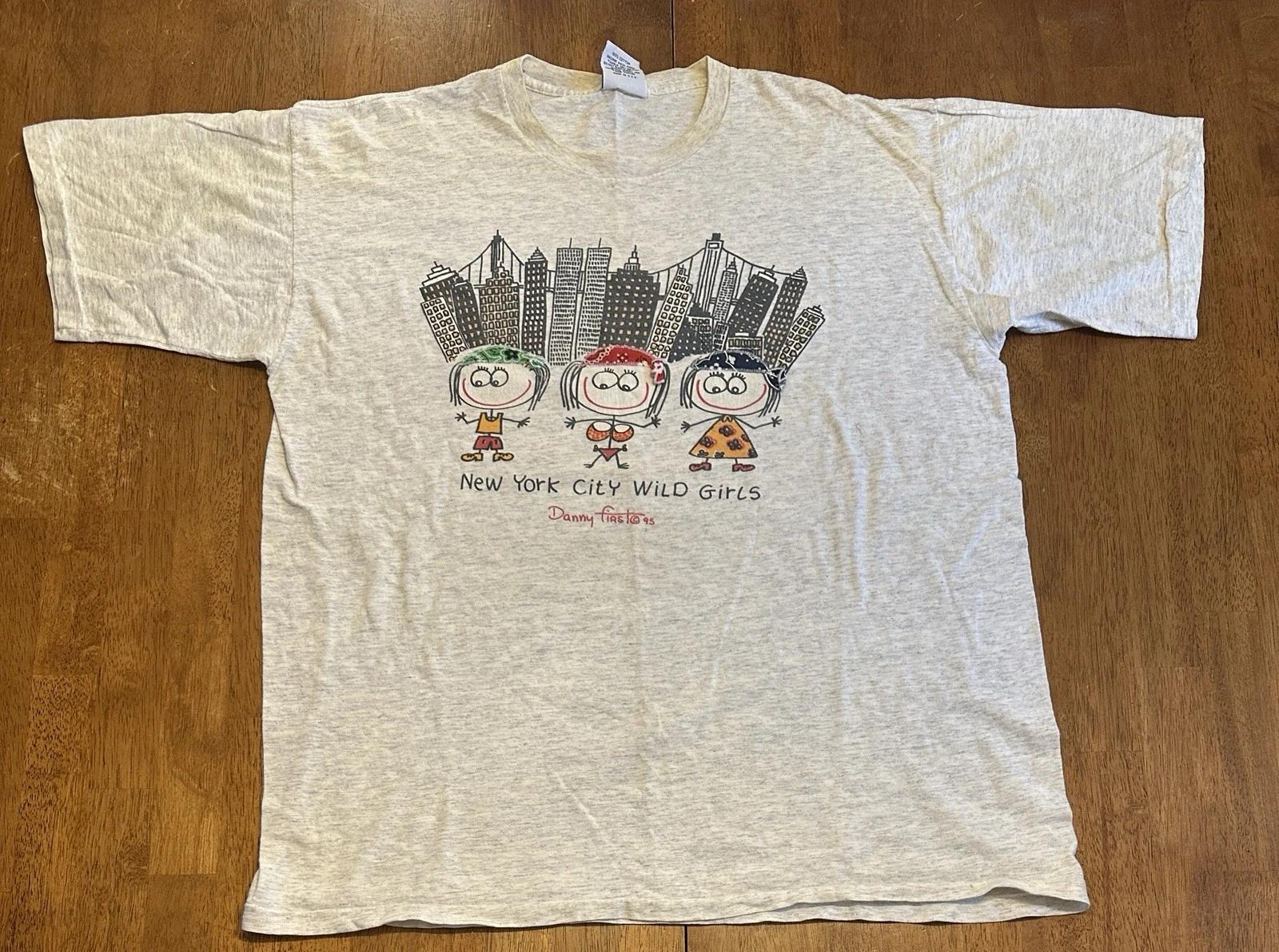 Vintage 90s Danny First T Shirt XL New York City Wild Girls 4XL