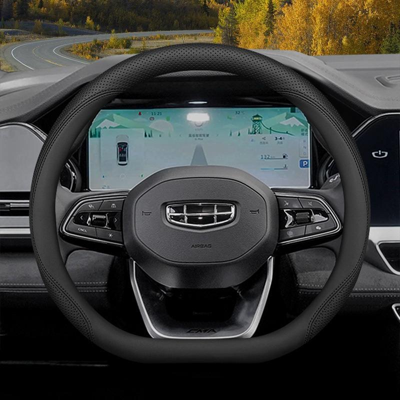 2026 For GEELY Luxury Steering Wheel Cover Nappa Leather Fit Preface Starray EX5 A7 Starshine 6 Starshine 8 M9 Car Accessories
