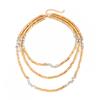 Multi-Layer Beaded Necklace with Colorfast Finish and Light Luxury Style