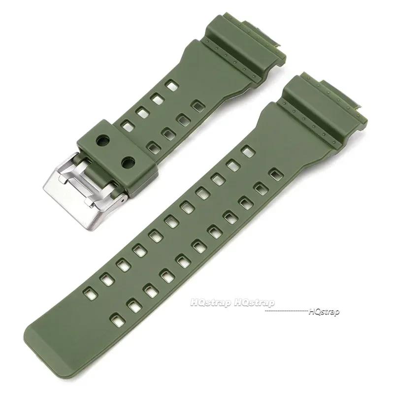 16mm Silicone Watchband for GA-110 GA-100 GA-120 GD-100 G-8900 Waterproof Rubber Men Watch Band Replacement Strap