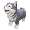 Simulated Husky Dog Figurine Realistic Dog Resin Statue Sculpture Desktop