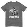 Retro He Is Rizzin Funny Jesus Skateboard Easter Christian TShirt