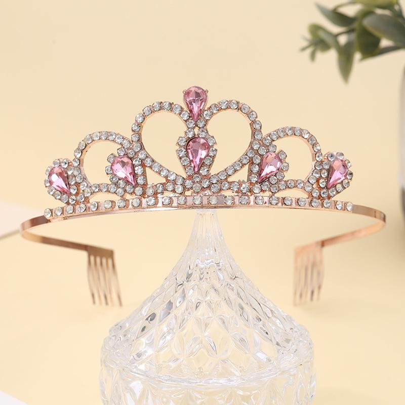 Bridal Crown Headwear Alloy Rhinestone Headband Wedding Crown Birthday Hair Accessories Party Headband Accessories