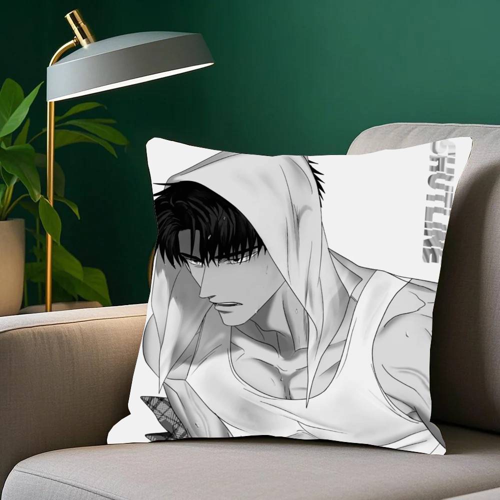 Anime S-Shutline Pillow Case Fashion Square Pillowcase Bedroom Sofa Room Ins Decoration Leisure