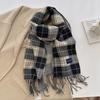 Autumn and winter new versatile scarf women's thickened woven thick beard fringed warm scarf imitation cashmere shawl