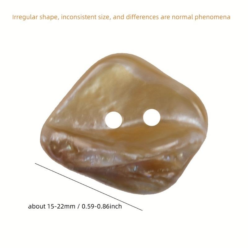 10pcs/set Irregular Shape Natural Shell Buttons with Two Holes for DIY, Clothing Accessories, Etc