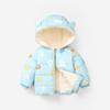 Herbst/Winter Oberbekleidung für Kleinkinder: Baumwoll-Daunenjacke im Ohren-Stil & Lammwolle im trendigen koreanischen Design für Jungen & Mädchen.