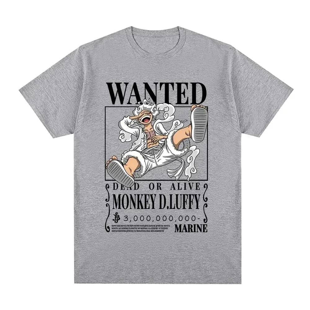 

Luffy Gear 5 Мужская футболка Японский аниме мультфильм футболка унисекс Monkey D Luffy Harajuku Y2k Streetwear Мужская одежда S
