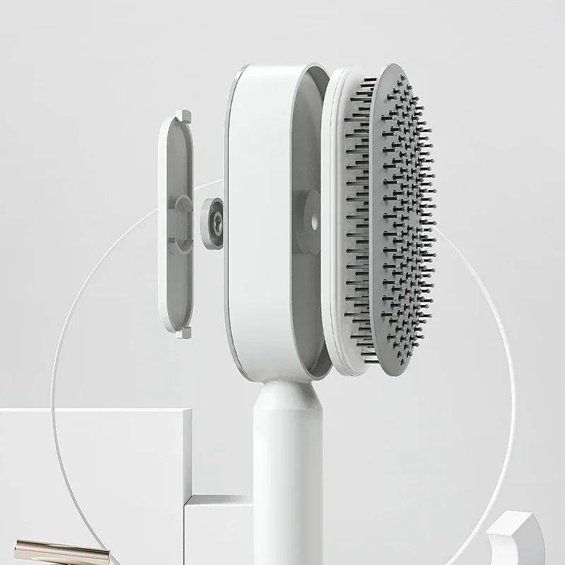 Air Cushion Massage Comb Self Cleaning Hair Remover Design for Women's Long Hair Anti Static Comb Scalp Massager
