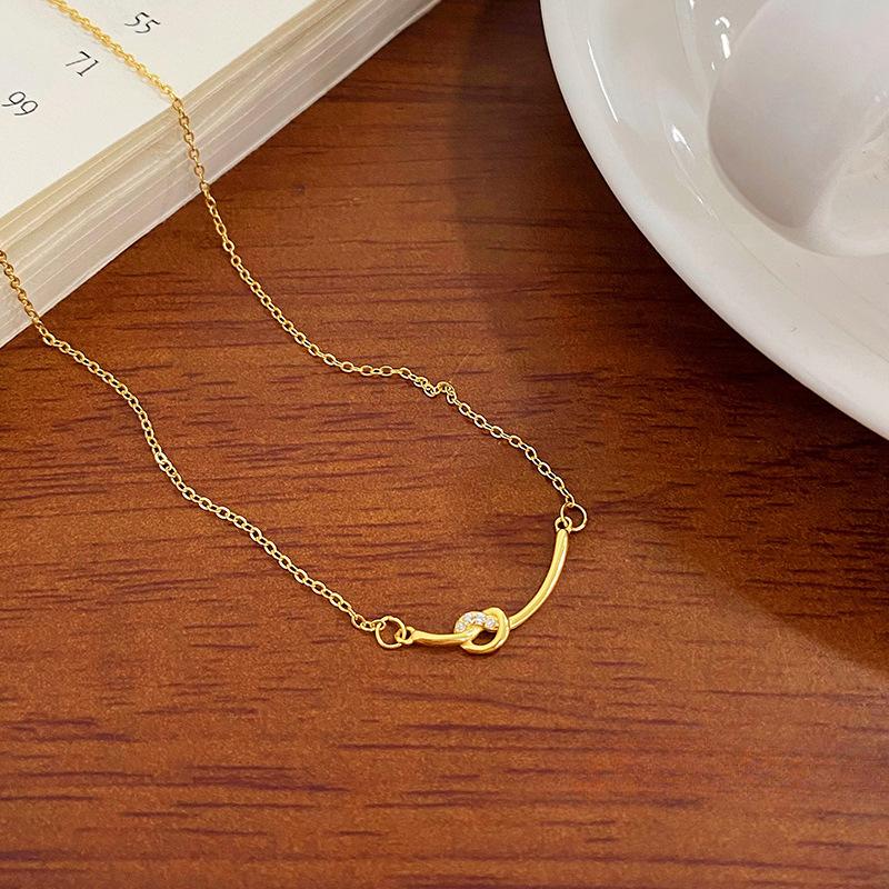 

Нежное колье-узел для женщин, свежий и стильный дизайн, цепочка на ключицу