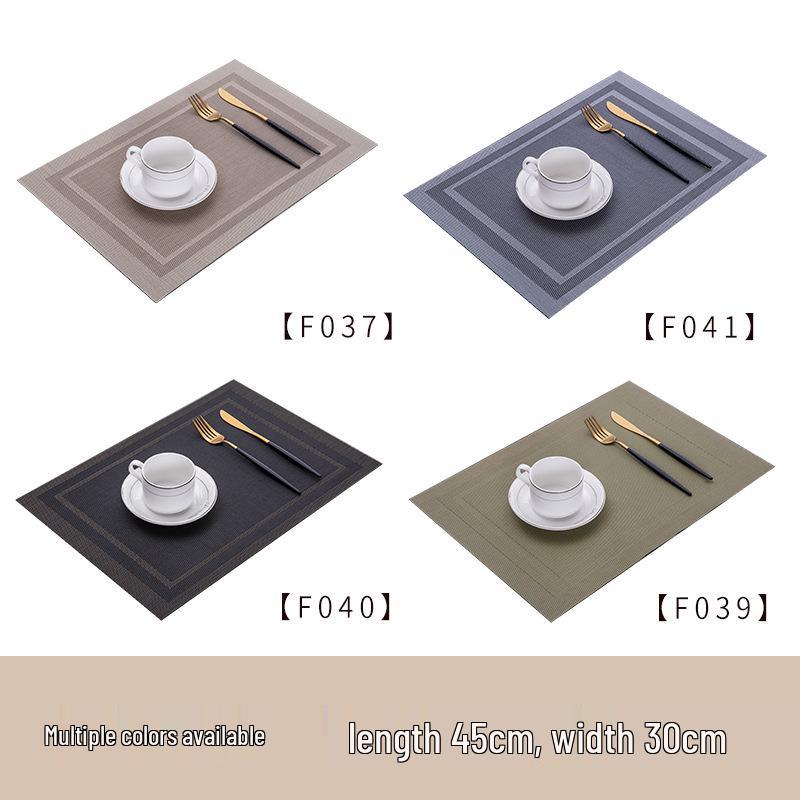 European-Style PVC Placemat - Heat-Resistant, Double-Frame Design for Western Food