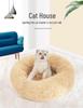 Round Plush Cat & Dog Bed – All-Season Warmth, Multi-Size Options for Small & Medium Pets