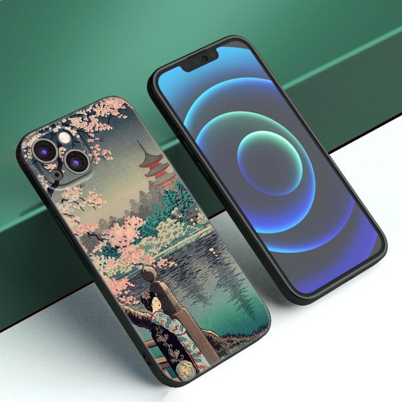 Japanese Style Art Phone Case For iPhone Samsung Galaxy Redmi Xiaomi Oppo OnePlus Note S A 7 8 9 10 11 12 13 14 20 21 22 23 53 54 Pro Max Plus Ultra