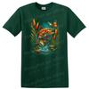 Fish T Shirt Retro Colorful Trout Jumping W/ Butterfly Nature Lover Tee
