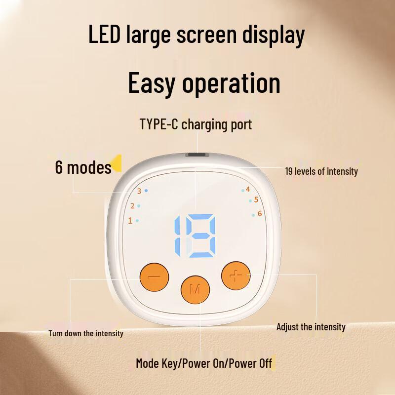 HEZHENG Portable EMS Pulse Massager Patch CN plug (adapter included)