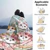 1pc Cartoon Cute Four Kittens Blanket Room Decor, Soft Bedding Cover, Living Room, Travel, Camping, Car Blankets, Beach