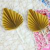 2Pcs Paper Fan Cake Topper Gold Palm Leaf Birthday Party Decoration Cake Insert